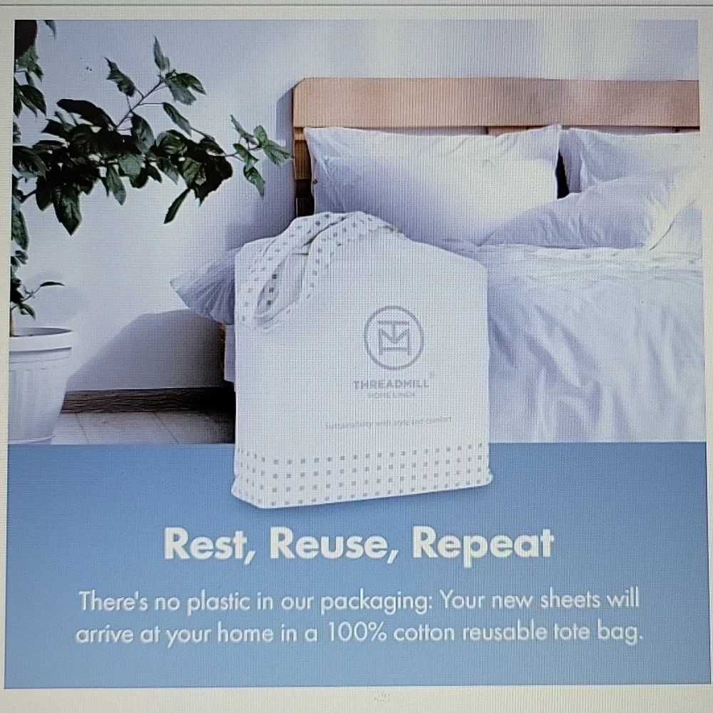 Threadmill 100% cotton 3 pc sheet set Twin blue 600 thread count 15
